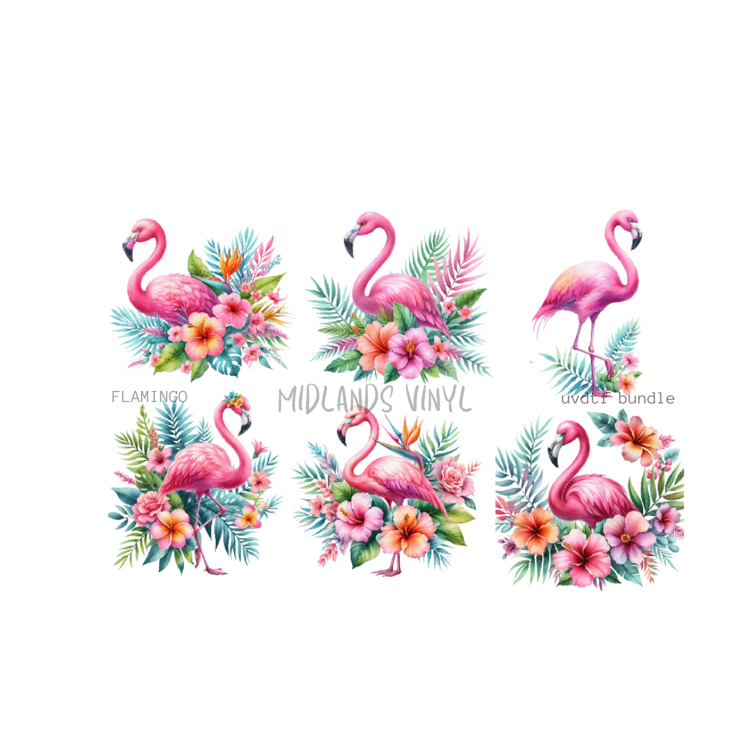 PINK FLAMINGO BUNDLE UVDTF SHEET