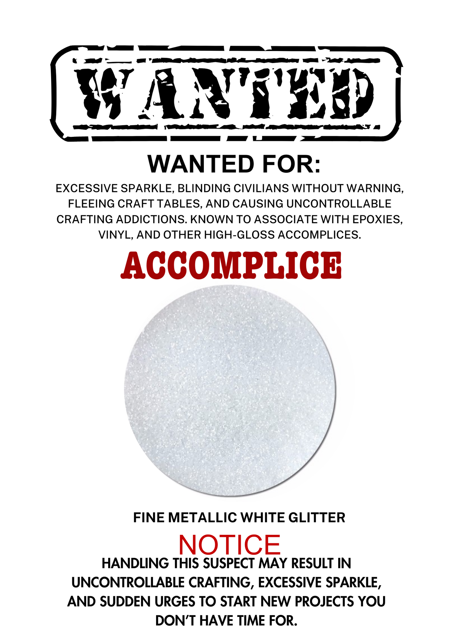 Accomplice – White Metallic Fine (PURE WHITE)