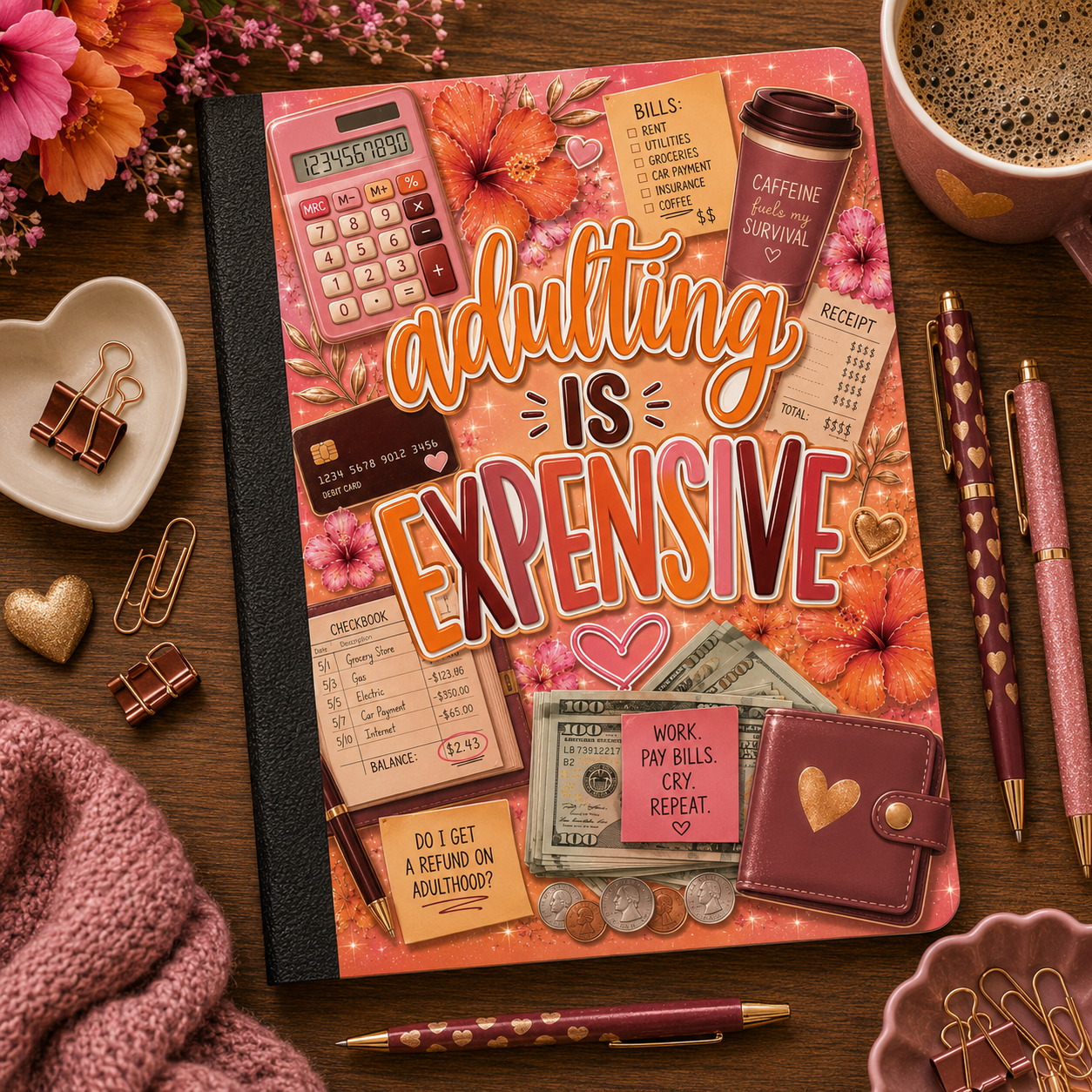 ADULTING IS EXPENSIVE COMPOSITION NOTEBOOK