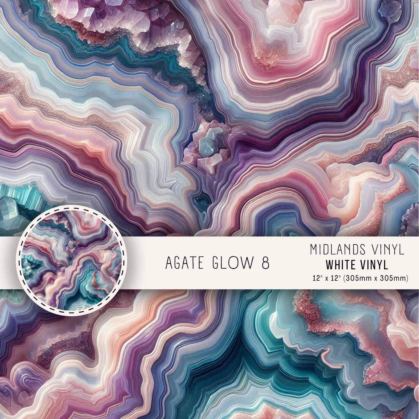 AGATE GLOW COLLECTION - ASSORTED PATTERNS/SIZES