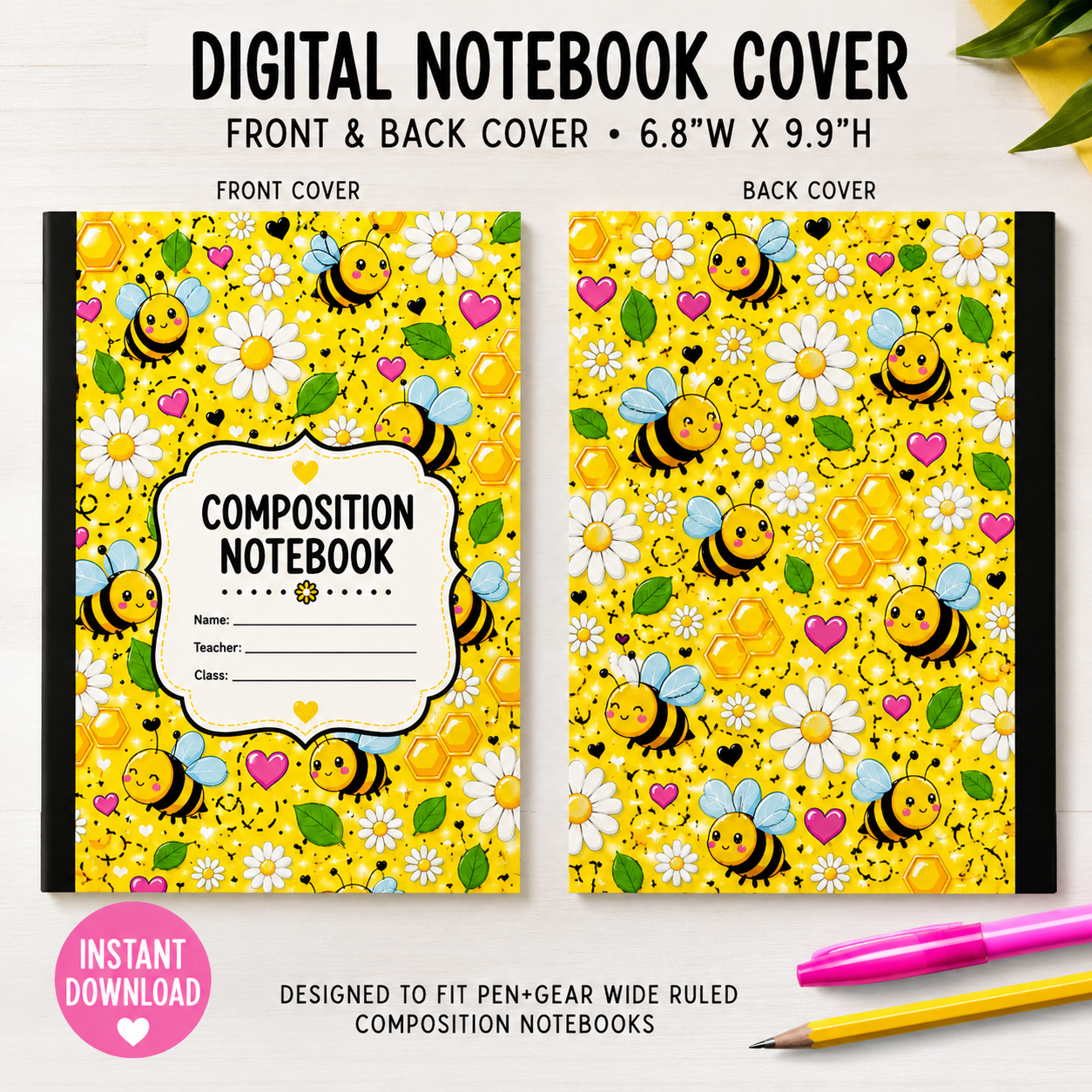 BEE - DIGITAL NOTEBOOK COVER