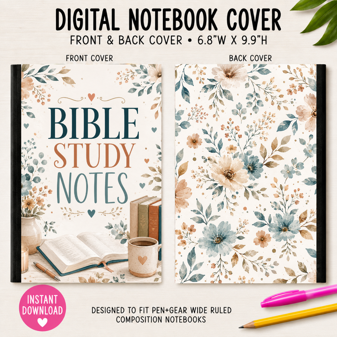 BIBLE STUDY - DIGITAL NOTEBOOK COVERS