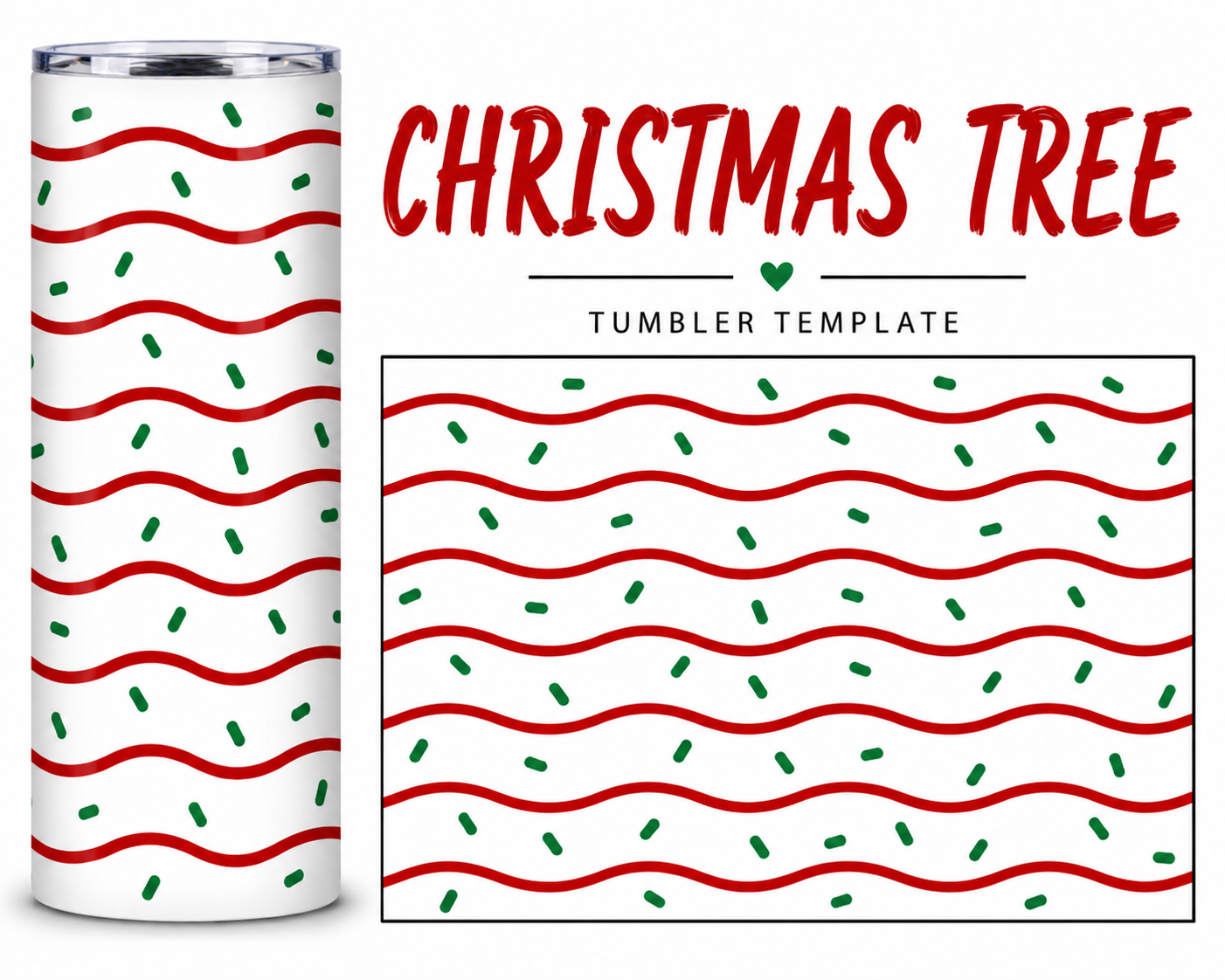 CHRISTMAS CAKE TUMBLER TEMPLATE - DIGITAL FILE