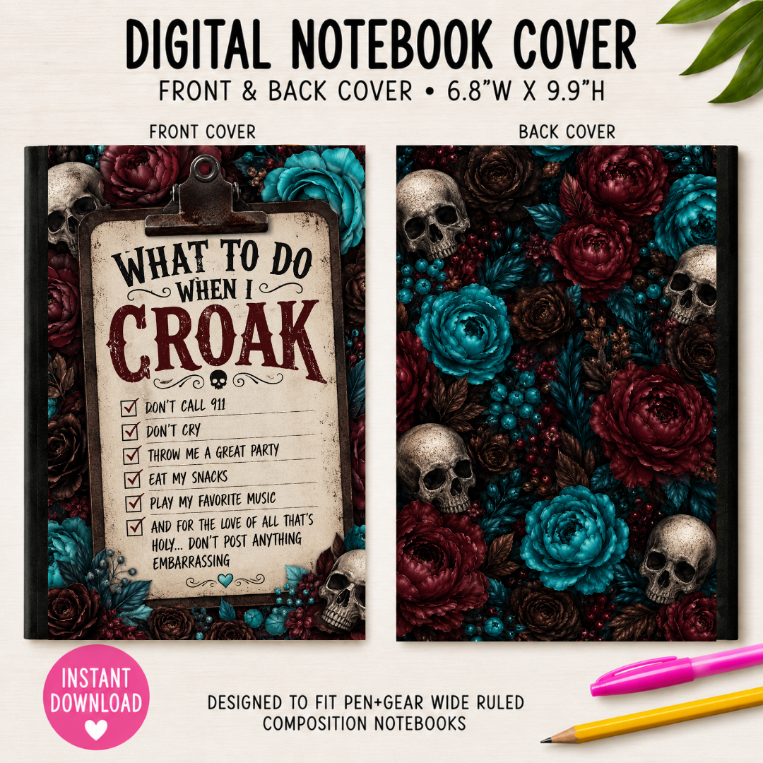 CROAK - DIGITAL NOTEBOOK COVERS