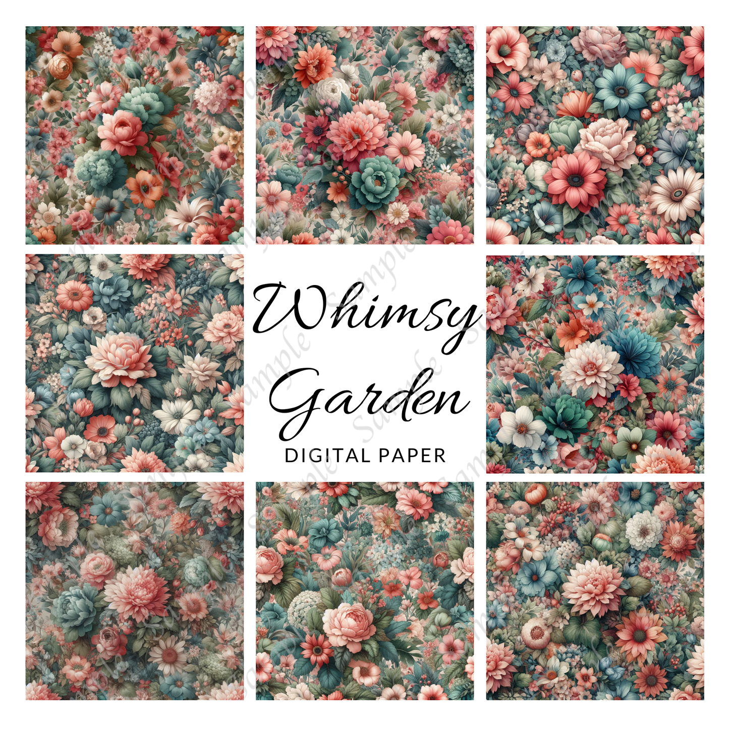 ๐ธ Whimsy Garden Digital Collection ๐ธ - DIGITAL PAPER ONLY