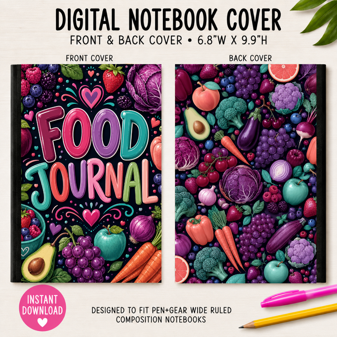 FOOD JOURNAL - DIGITAL NOTEBOOK COVERS