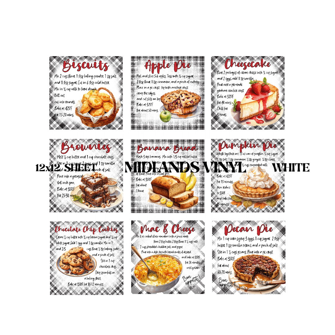 Baking Recipes Bundle Coaster Set