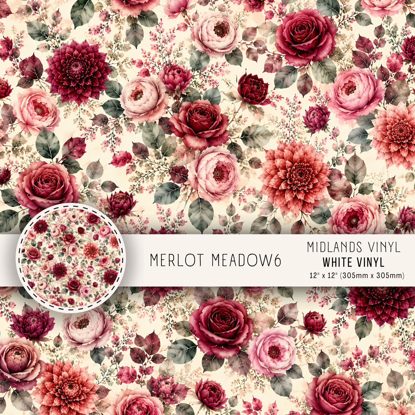 MERLOT MEADOW - ASSORTED SIZES/PATTERNS