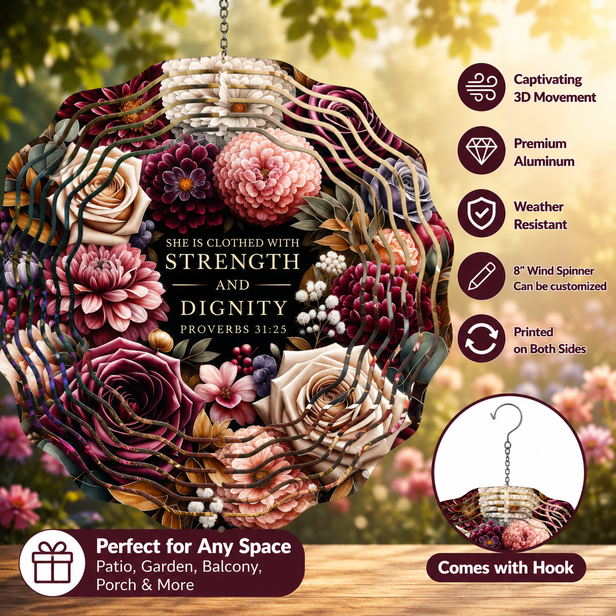 PROVERBS31 8" WIND SPINNER