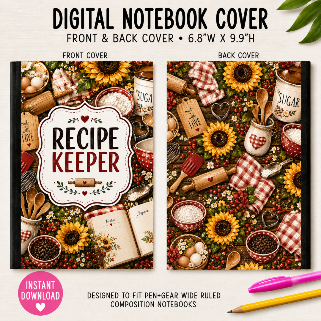 RECIPE 1 - DIGITAL NOTEBOOK COVERS