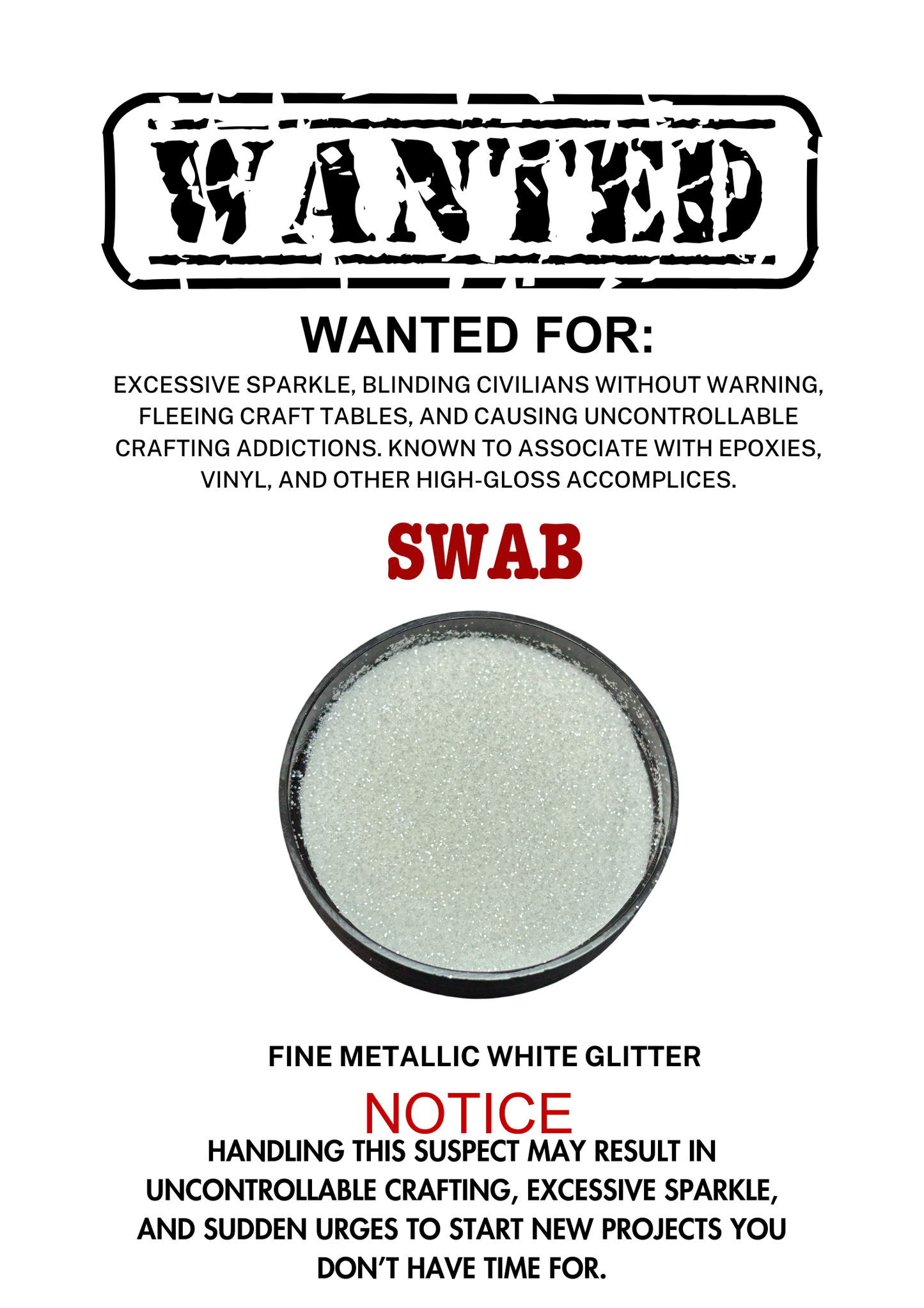 Swab – Pure White Metallic Fine