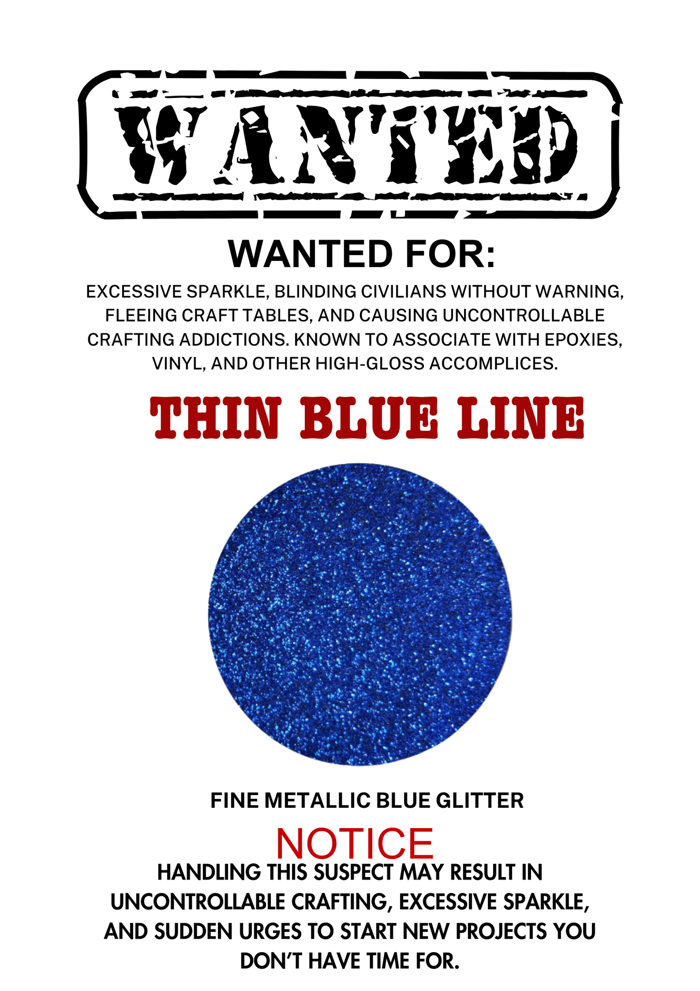Thin Blue Line - Blue Metallic Fine