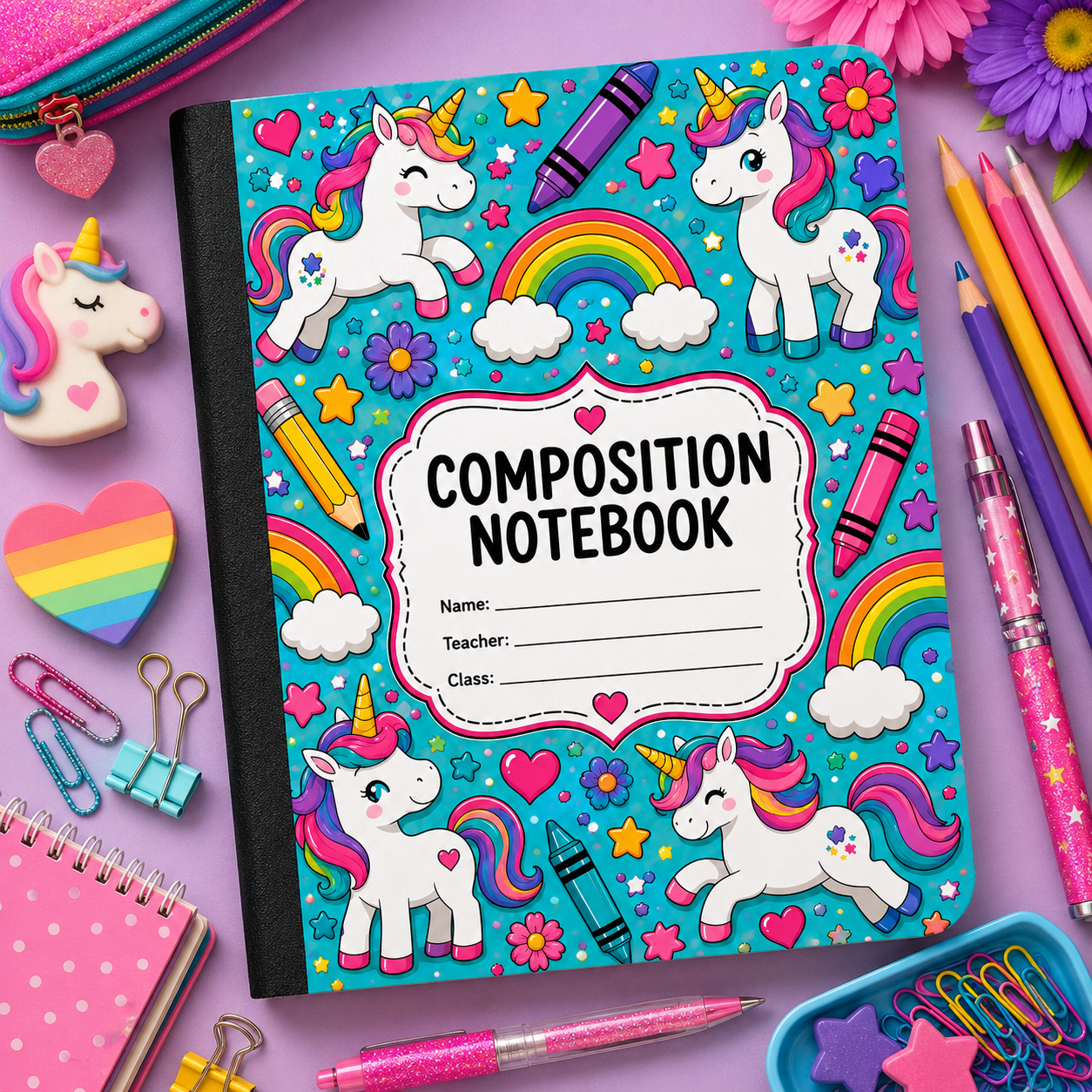 UNICORN COMPOSITION NOTEBOOK
