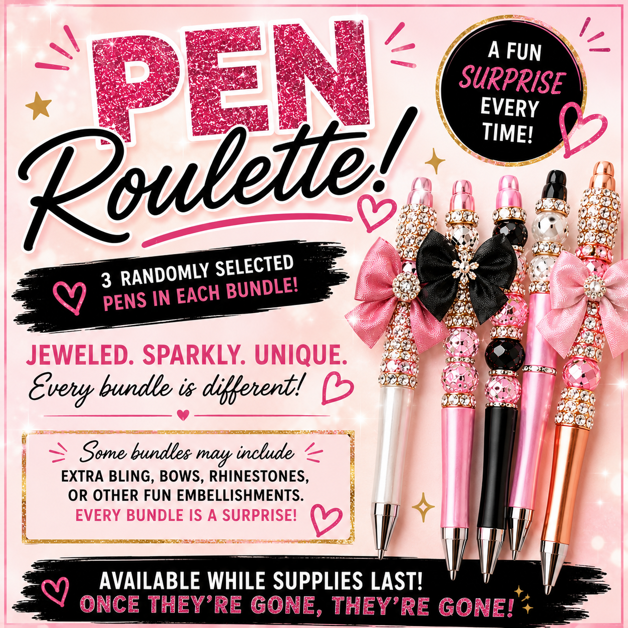 ✨ GLAM PEN ROULETTE 3 PEN BUNDLE ✨ WHILE SUPPLIES LAST