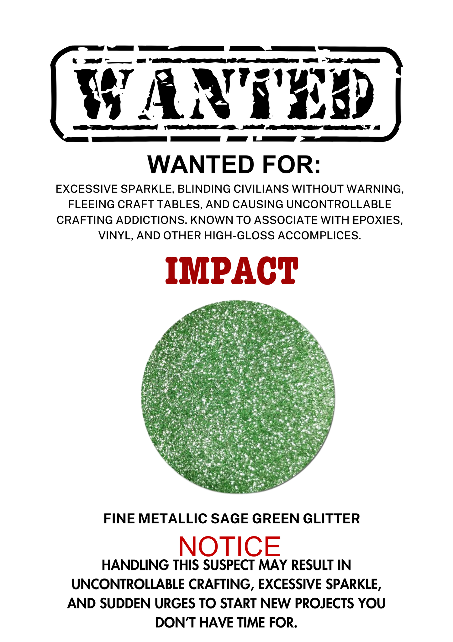 Impact – Sage Green Metallic Fine