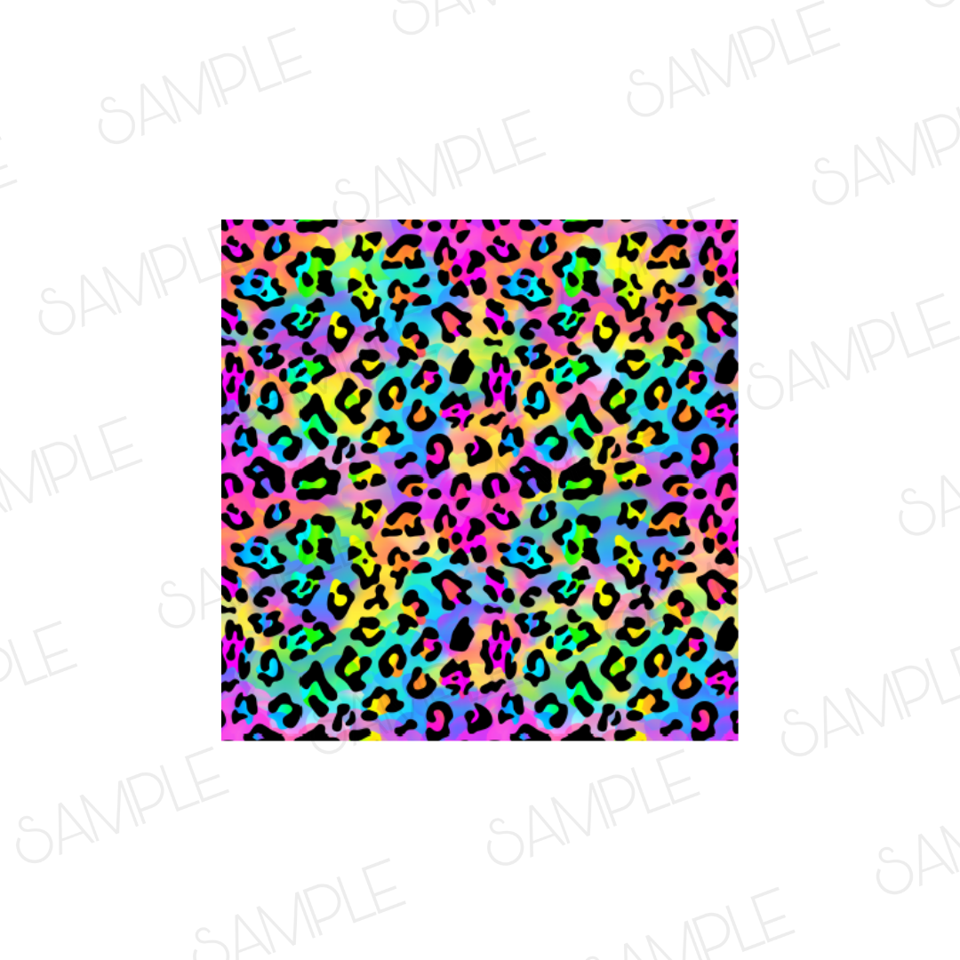Rainbow Cheetah 12x12 Patterned Vinyl Sheet