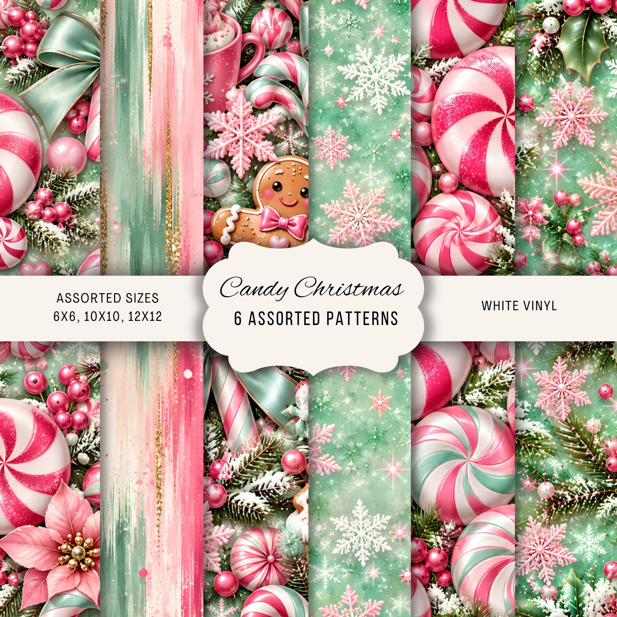 CANDY CHRISTMAS COLLECTION - ASSORTED PATTERNS/SIZES