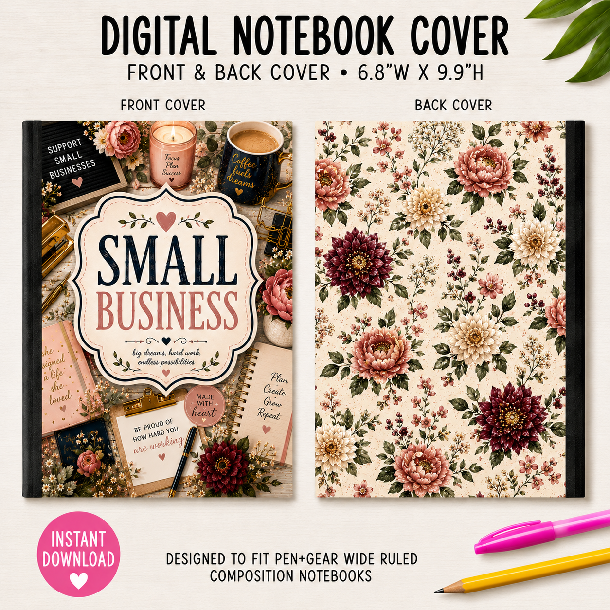 SMALL BUSINESS - DIGITAL NOTEBOOK COVERS