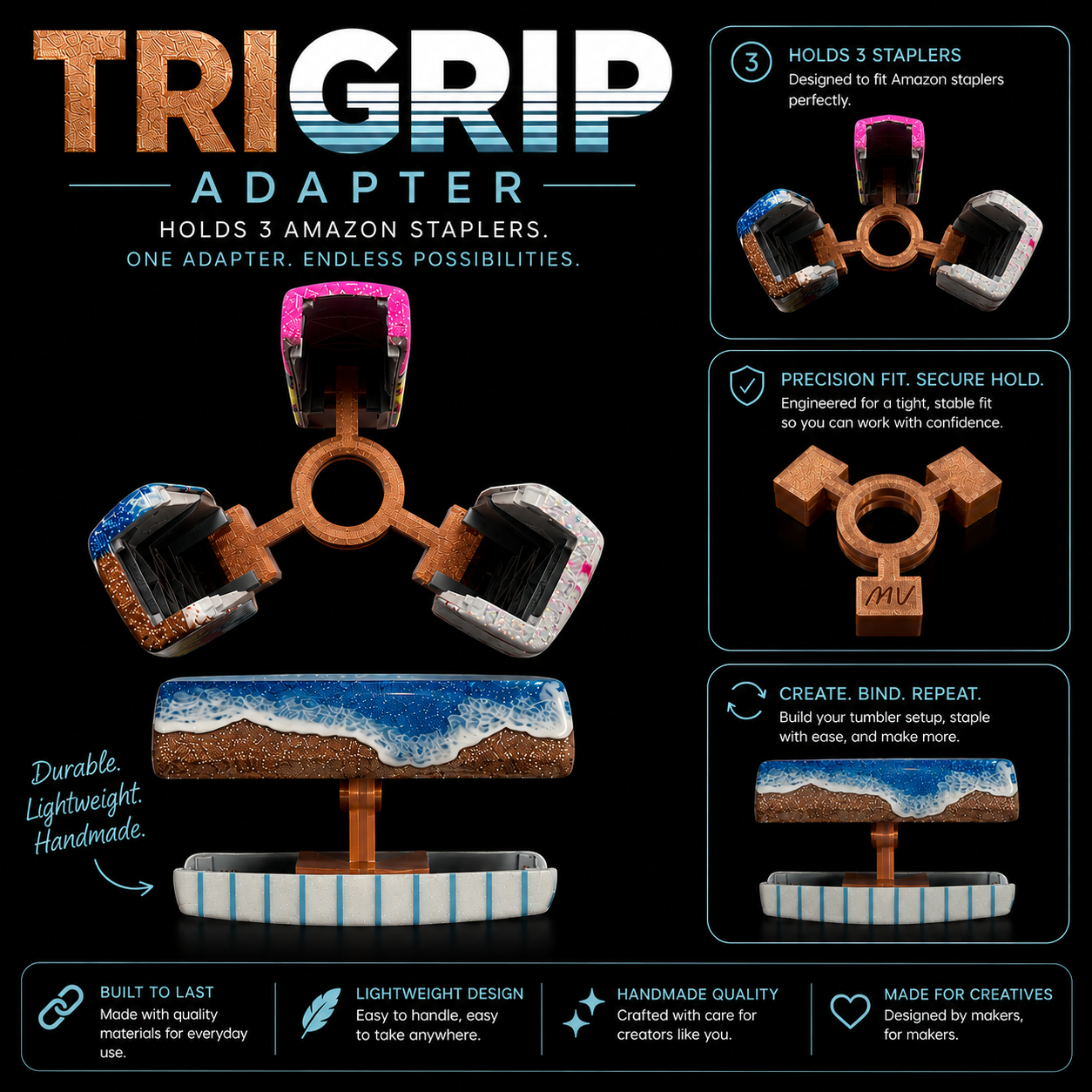 TRIGRIP ADAPTER - MULTI STAPLER ADAPTER - FITS 3/4 IN PVC