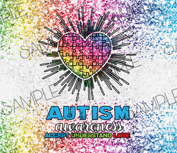 AUTISM BURST TUMBLER WRAP