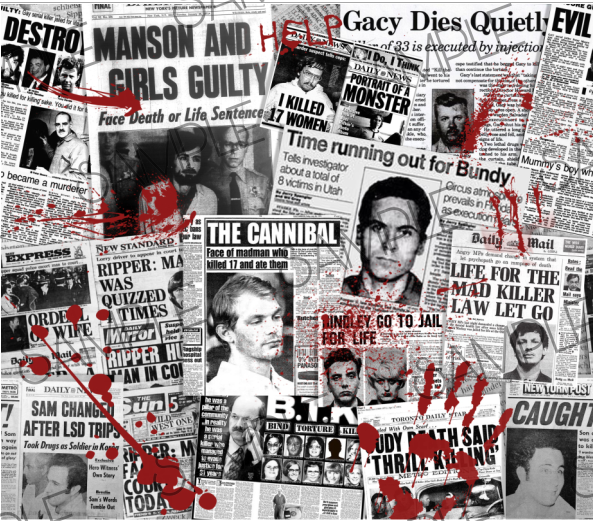 FAMOUS MURDER TUMBLER WRAP