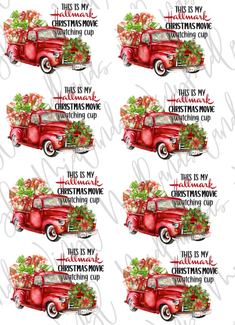 CHR HOLIDAY TRUCK - RED (ONE DECAL)