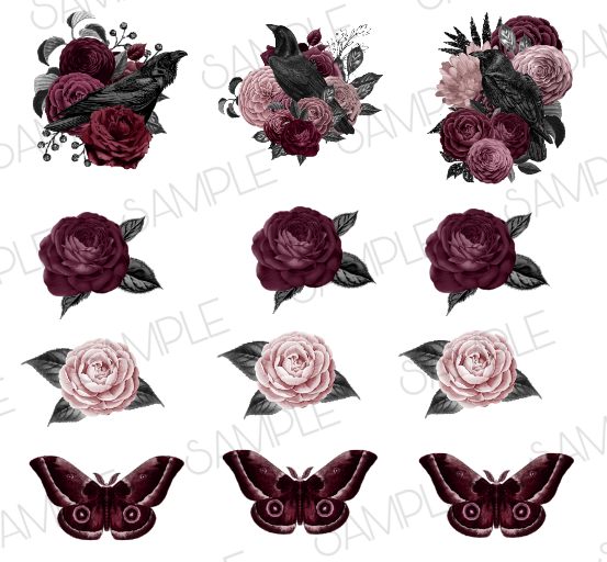 MAROON/ROSE CLEAR ELEMENT SHEET