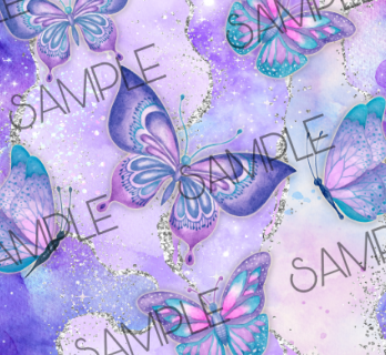 PURPLE BUTTERFLY TUMBLER WRAP