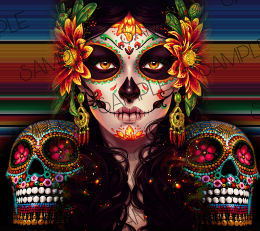 SUGAR SKULL TUMBLER WRAP