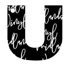 Letter U Keychain Acrylic Blank (Mermaid Cut File Included)