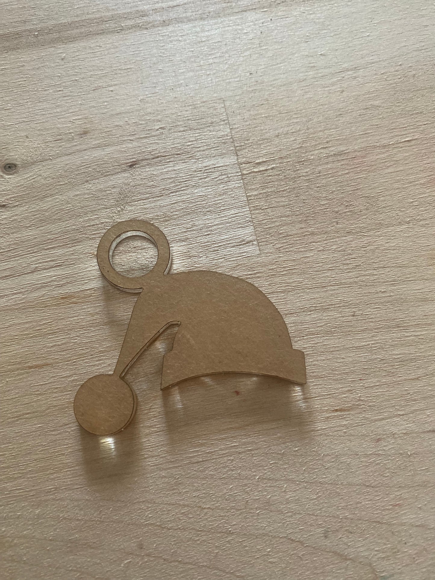 Santa Hat Straw Charm