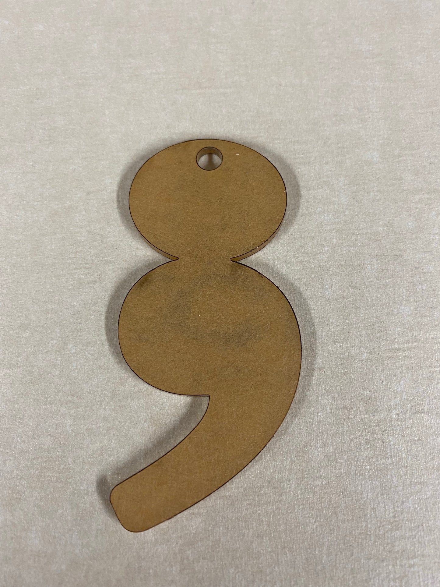 Semicolon Keychain