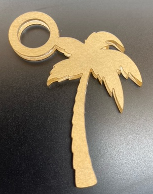 Palm Tree Straw Charm