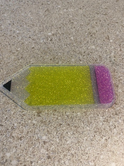 Pencil Badge Reel Acrylic Blank