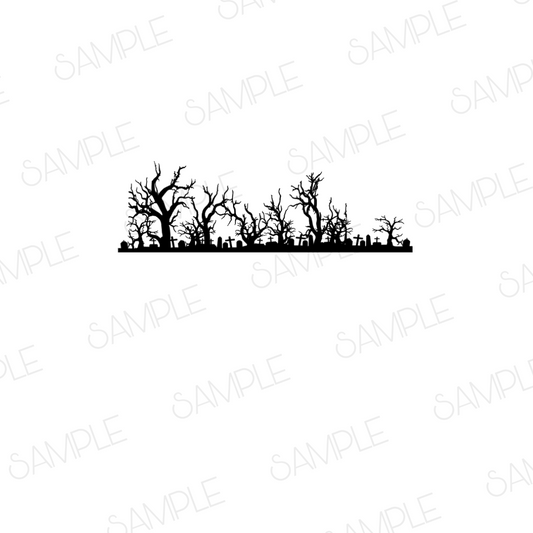 SPOOKY TREE LINE SVG