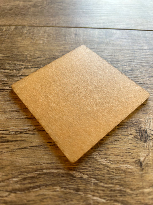 4” 4x4 Acrylic Square blank with Cork backing
