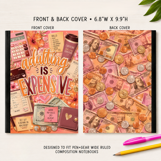 ADULTING COMPOSITION NOTEBOOK VINYL