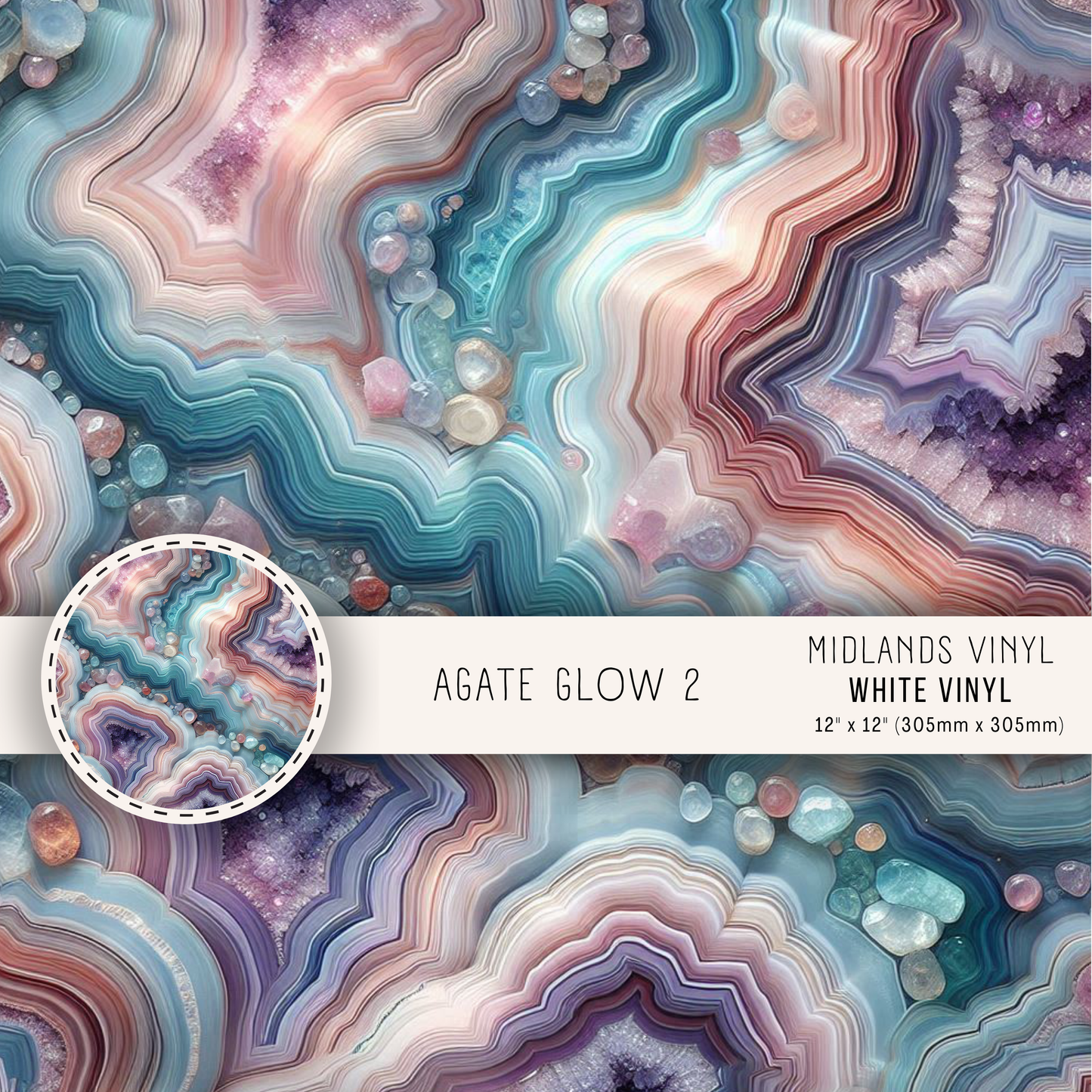AGATE GLOW COLLECTION - ASSORTED PATTERNS/SIZES