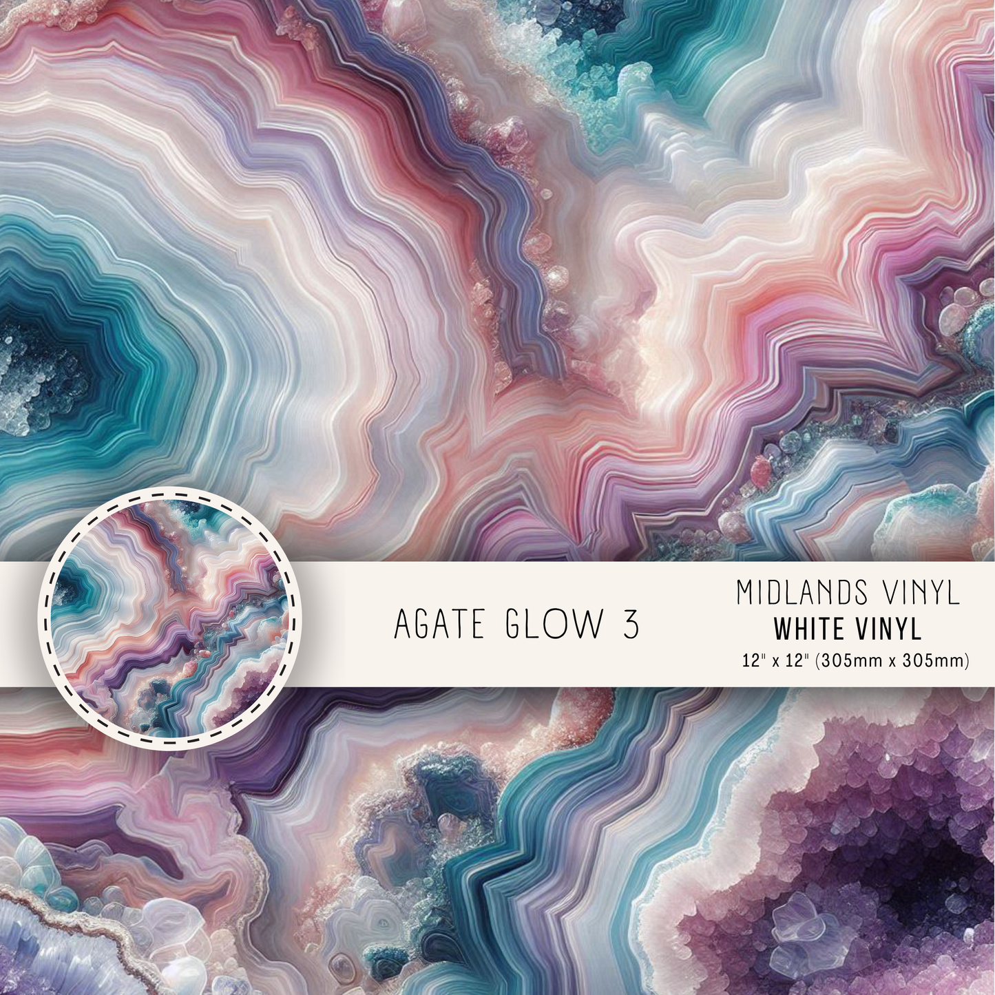 AGATE GLOW COLLECTION - ASSORTED PATTERNS/SIZES