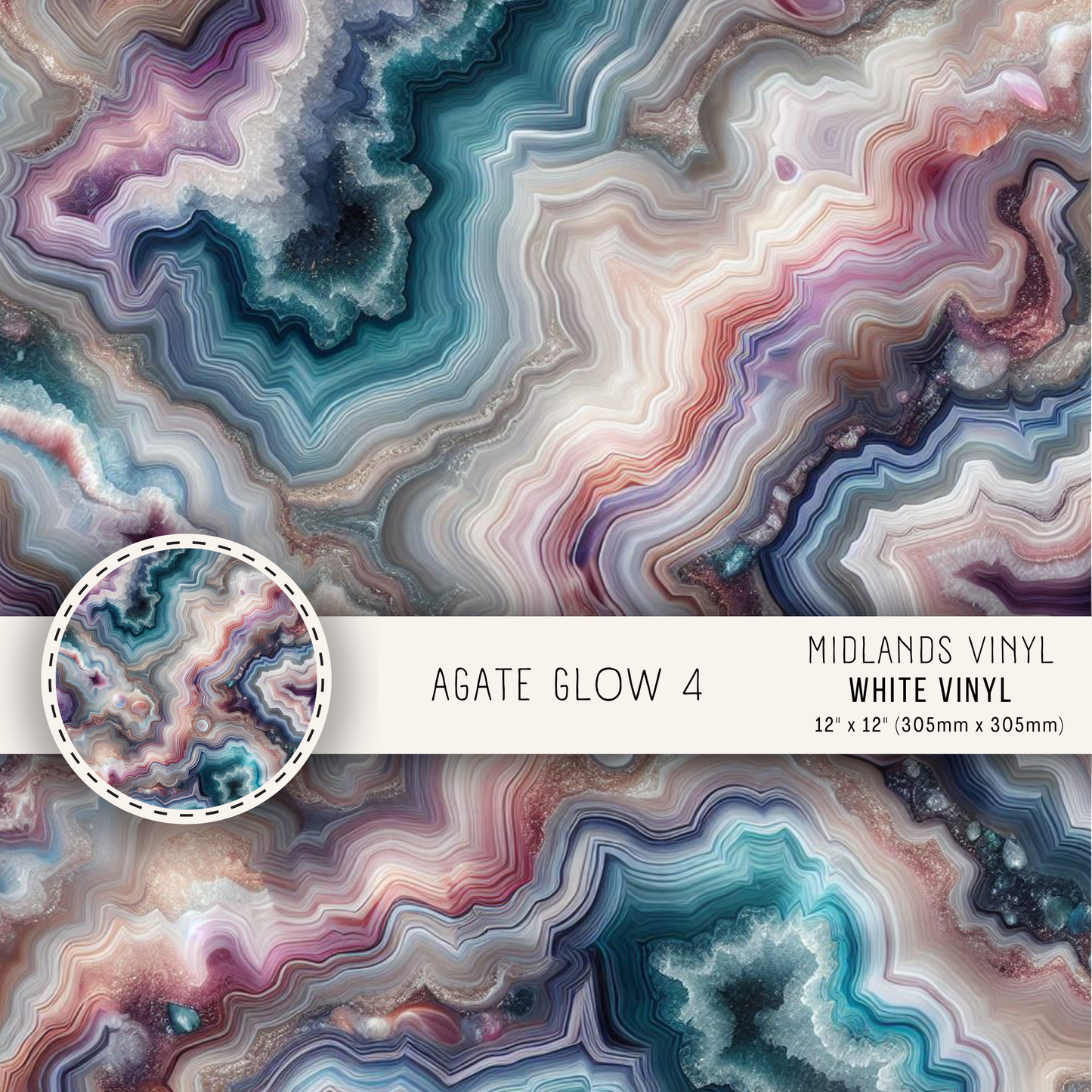 AGATE GLOW COLLECTION - ASSORTED PATTERNS/SIZES
