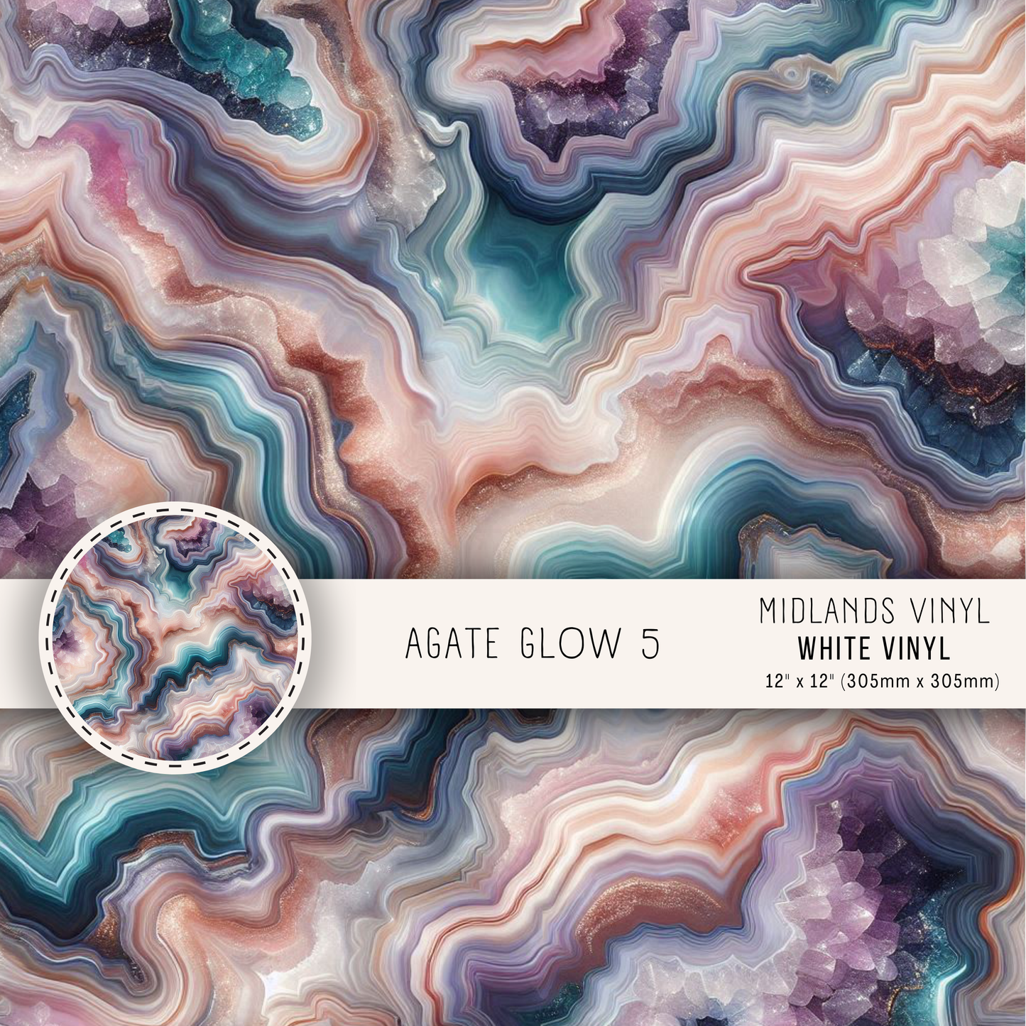 AGATE GLOW COLLECTION - ASSORTED PATTERNS/SIZES