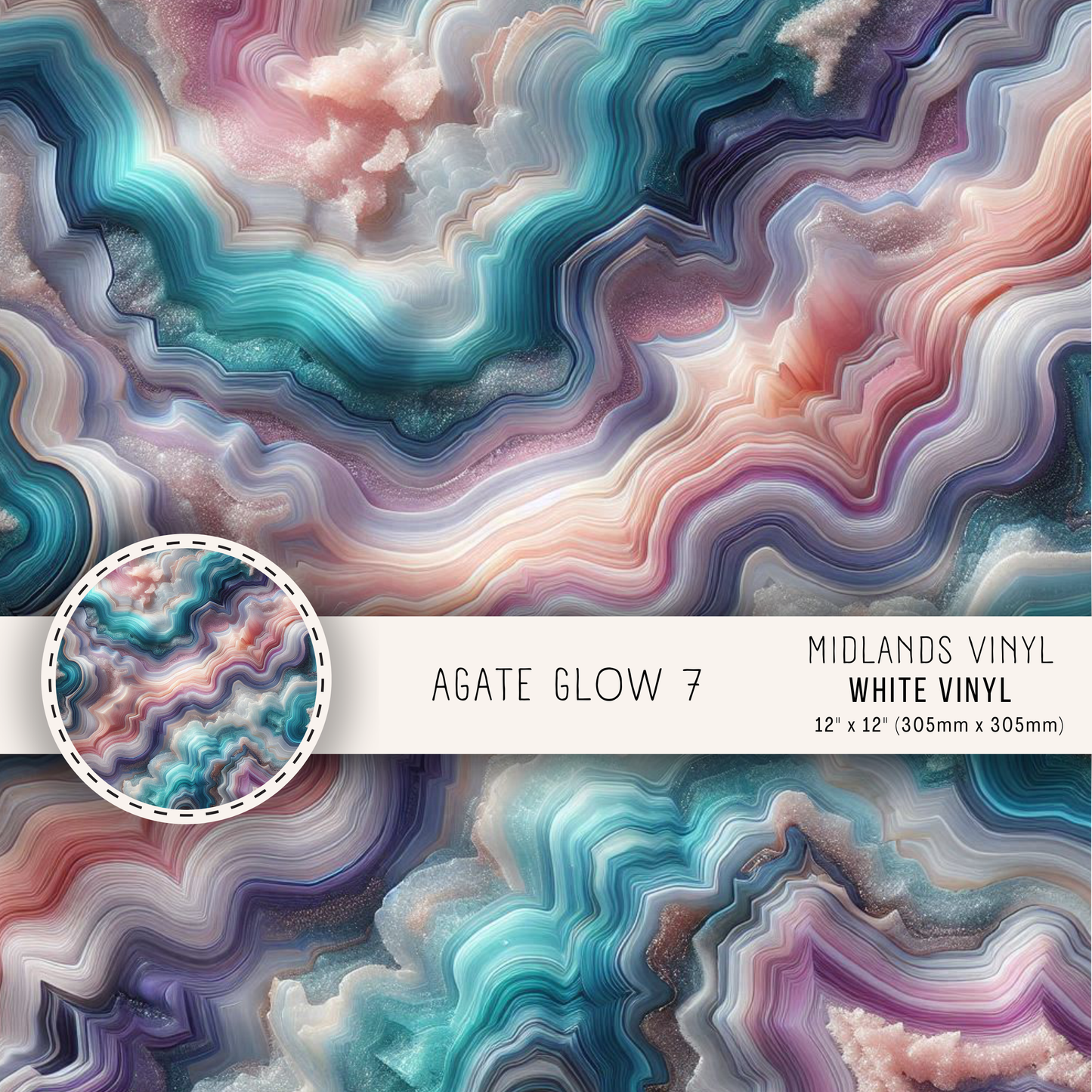 AGATE GLOW COLLECTION - ASSORTED PATTERNS/SIZES