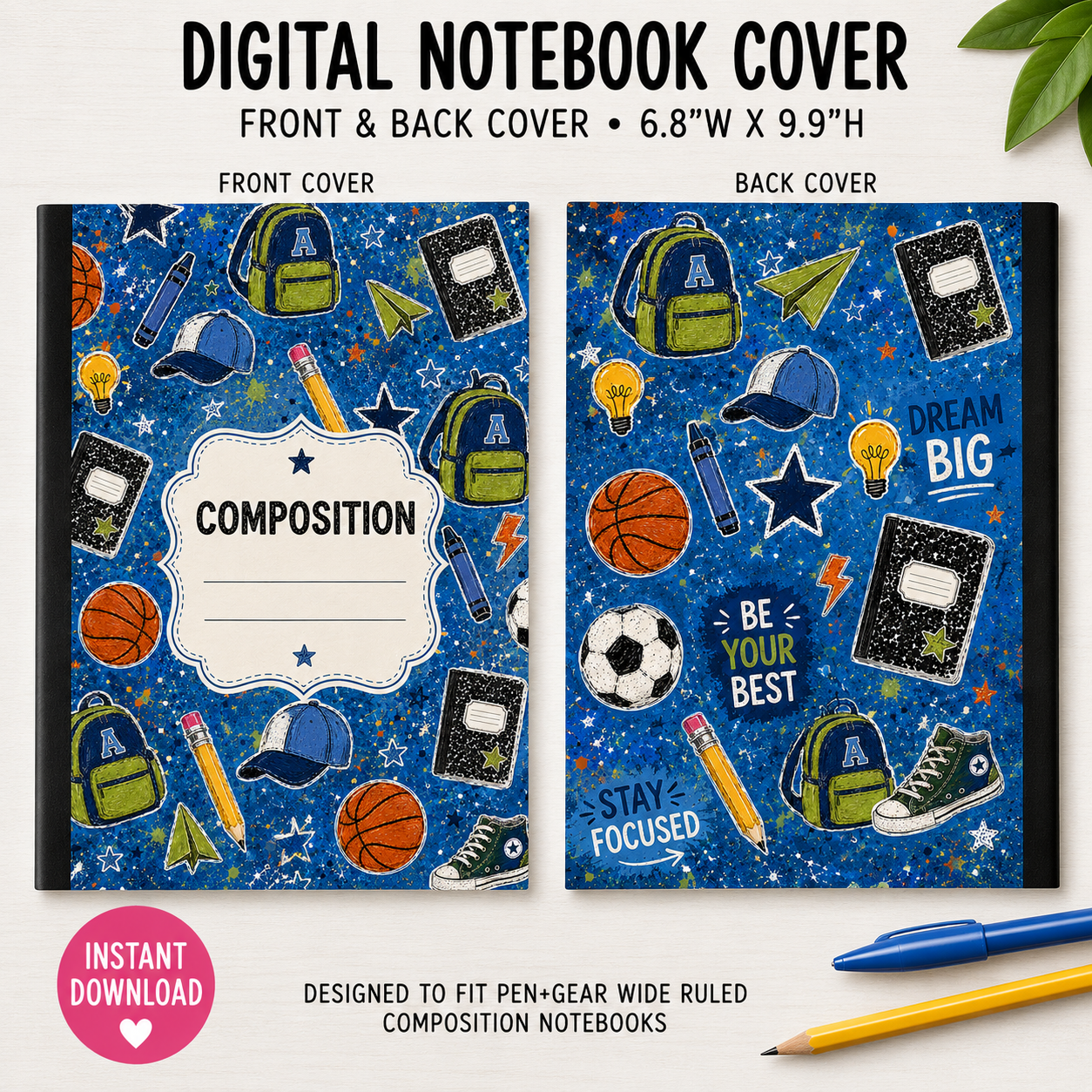 ALL BLUE - DIGITAL NOTEBOOK COVER