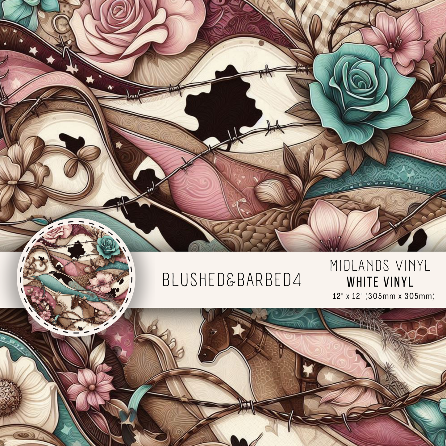 BLUSHED & BARBED COLLECTION - ASSORTED PATTERNS/SIZES