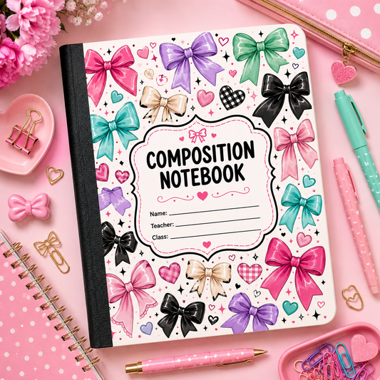 BOW CRAZY COMPOSITION NOTEBOOK