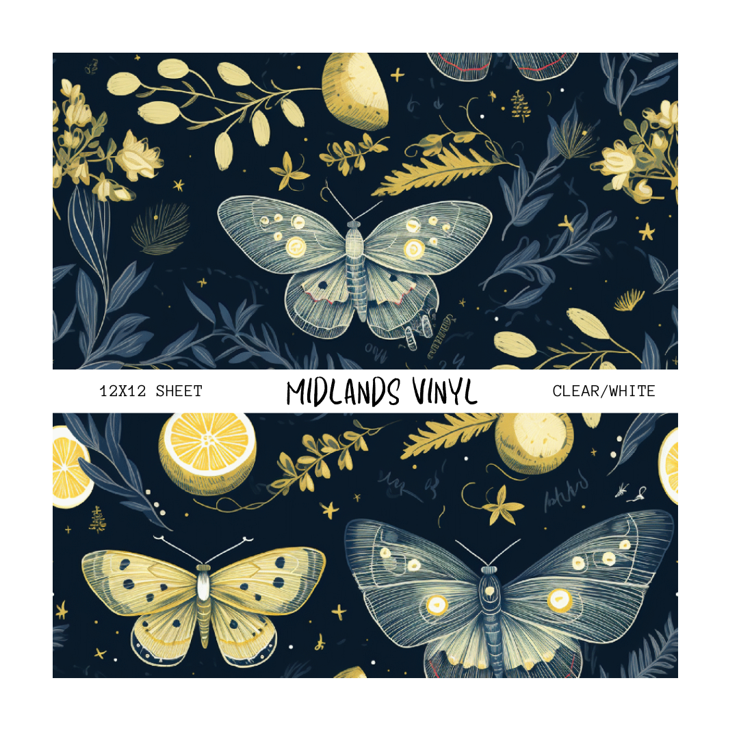 BLUEYELLOWMOTH W/ELEMENT SHEET - ASSORTED PATTERNS