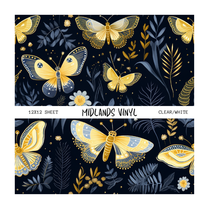 BLUEYELLOWMOTH W/ELEMENT SHEET - ASSORTED PATTERNS