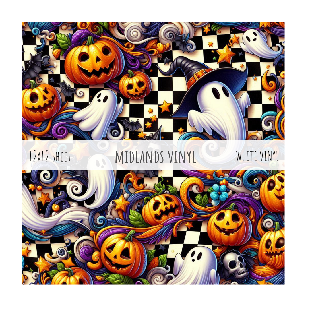CHECKERBOARD HALLOWEEN  - BRAVO COLLECTION - ASSORTED PATTERNS