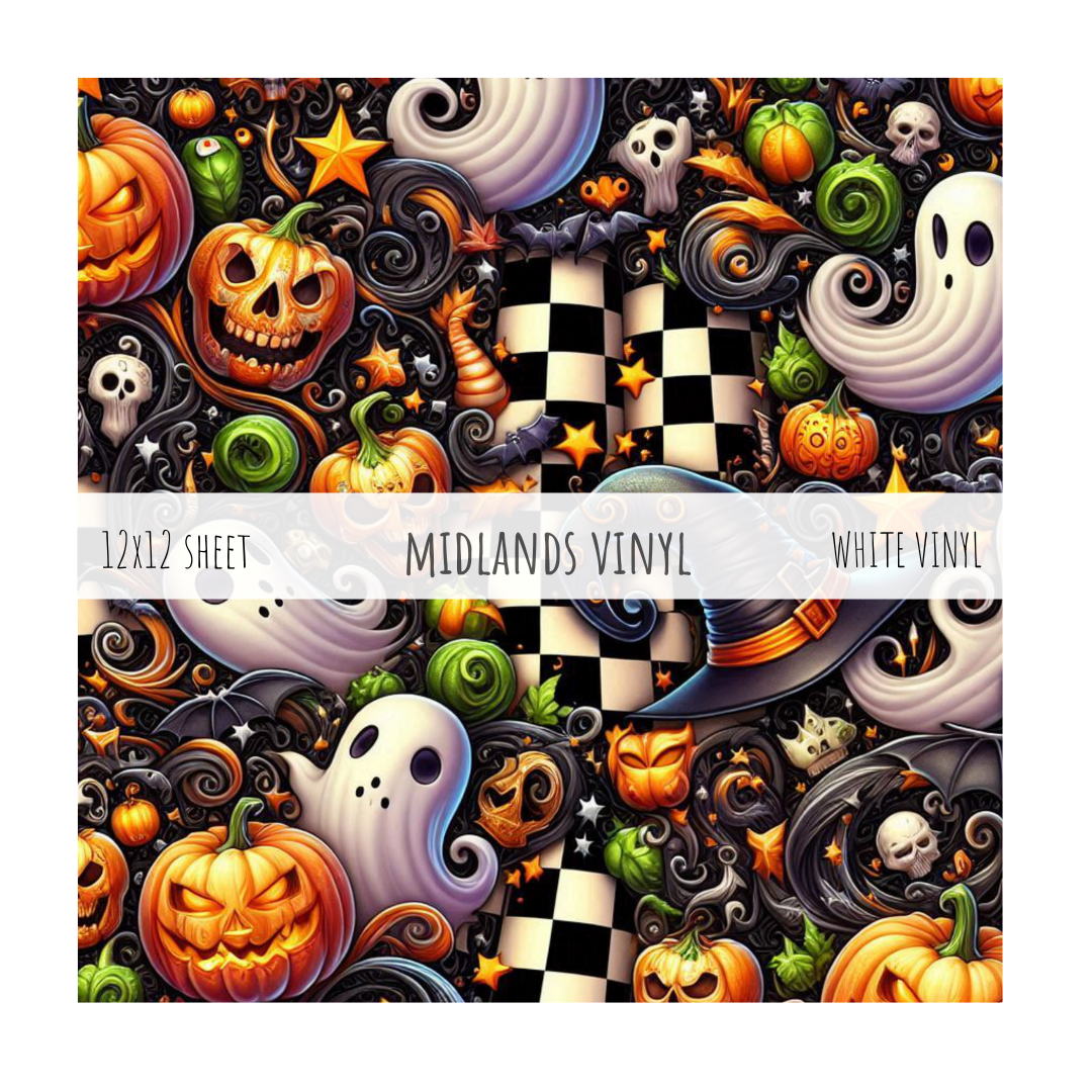 CHECKERBOARD HALLOWEEN  - BRAVO COLLECTION - ASSORTED PATTERNS