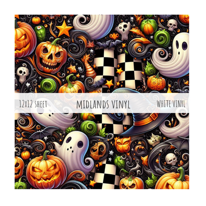 CHECKERBOARD HALLOWEEN  - BRAVO COLLECTION - ASSORTED PATTERNS
